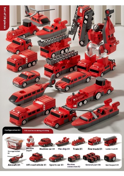 Yeni Çocuk Manyetik Montaj Dönüştürme Robot Mühendislik Araba Serisi Patchwork Puzzle Oyuncaklar (Yurt Dışından)