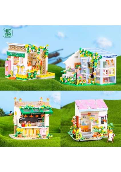 Yeni Monte Edilmiş Puzzle Yapı Taşları Buket Oyuncak Dekorasyon Hediyesi (Yurt Dışından)