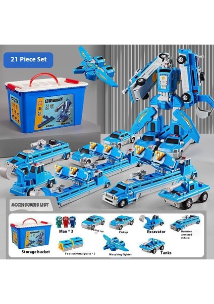 Yeni Çocuk Manyetik Montaj Dönüştürme Robot Mühendislik Araba Serisi Patchwork Puzzle Oyuncaklar (Yurt Dışından)