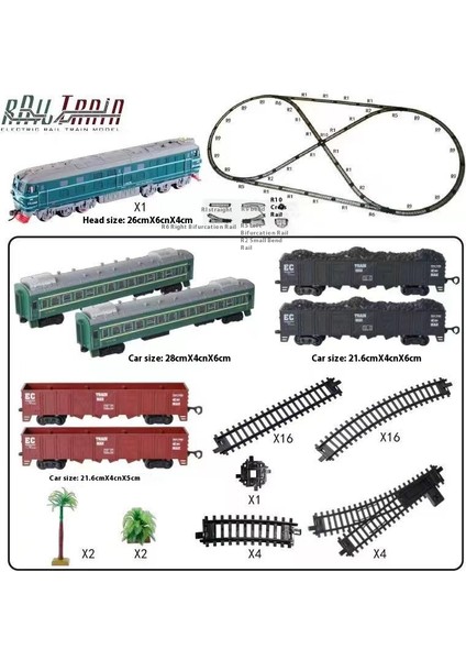 Simülasyon Elektrikli Tren Parça Seti Yüksek Hızlı Tren Oyuncak Modeli (Yurt Dışından)
