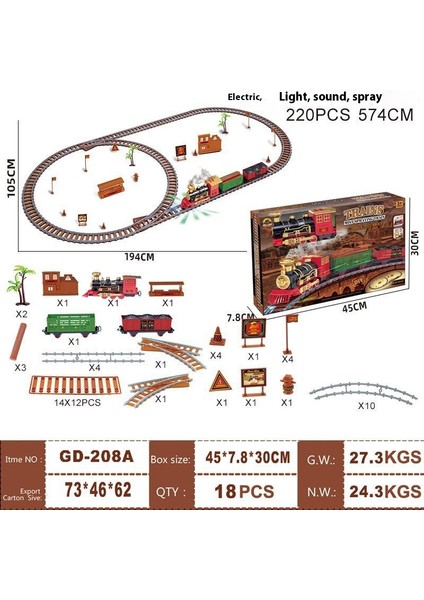 Yeni Lüks Elektrikli Parça Oyuncaklar Mühendislik Araba Tren Çocuk Eğitici Oyuncaklar (Yurt Dışından)