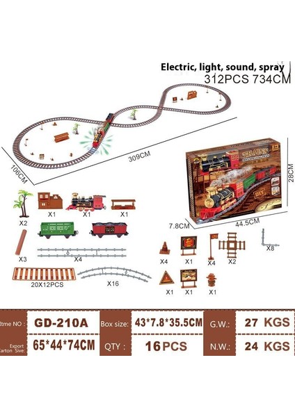 Yeni Lüks Elektrikli Parça Oyuncaklar Mühendislik Araba Tren Çocuk Eğitici Oyuncaklar (Yurt Dışından)