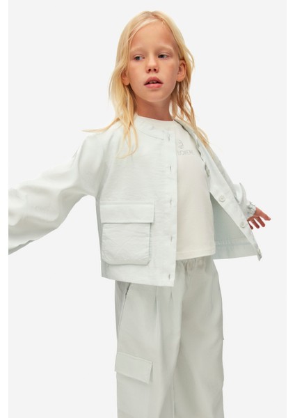 38301 Kız Çocuk Mint Rose Ceket
