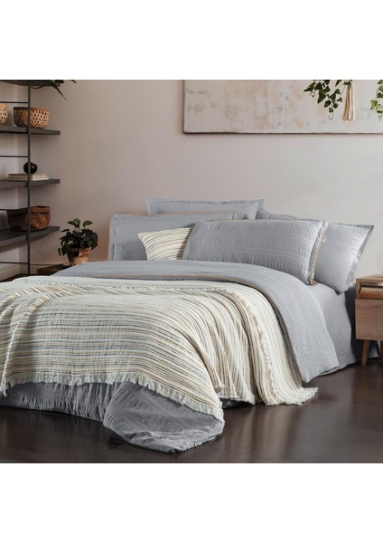 Mare Gri Tek Kişilik Pamuk Yatak Örtüsü 180*220 cm fiyatları