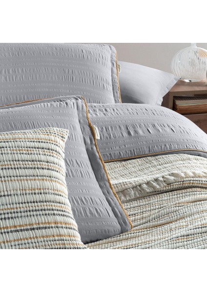 Mare Gri Tek Kişilik Pamuk Yatak Örtüsü 180*220 cm modelleri