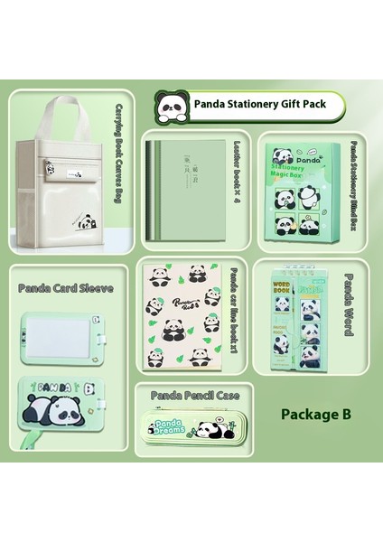 Panda Karapika Kırtasiye Paketi Okul Malzemeleri Hediyeleri Çocuk Kırtasiye Seti (Yurt Dışından)