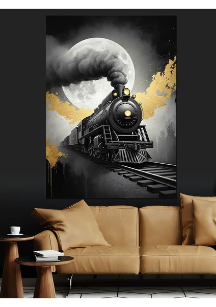 Buharlı Tren Dekoratif Kanvas - Mdf Ahşap Tablo modelleri