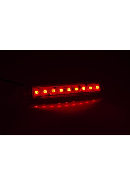 10 Adet Kırmızı Parmak Lamba 9 LED 12V 24V