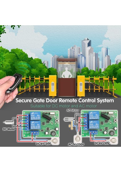 2 Kanal 433MHZ Rf Kablosuz Uzaktan Kumanda Anahtarı On Off AC85V ~ 250V 4 Gang Röle Alıcı ve Verici Akıllı Işık Anahtarı Dıy
