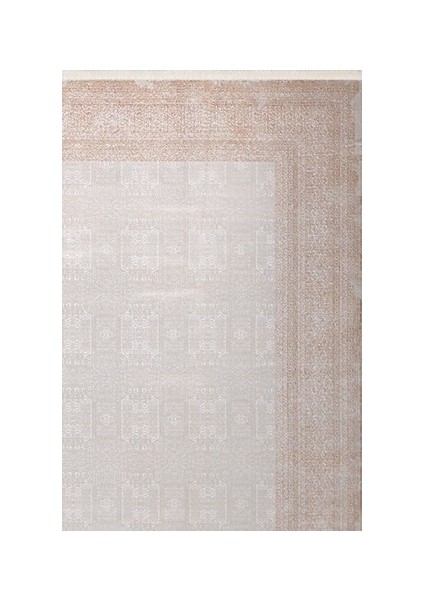 Baft 52314B Bej Krem Yumuşak Dokulu Sık Dokuma Üst Kalite Vintage Ipek Bambu Halı