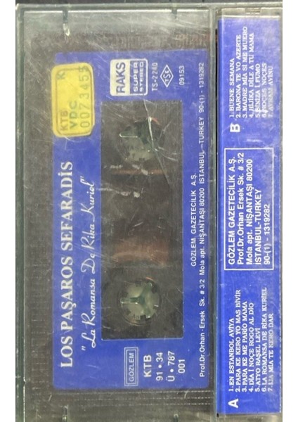 Kaset La Romansa De Rika Kuriel Kaset fiyatları