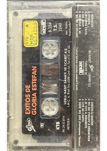 Kaset Exitos De Gloria Estefan Kaset fiyatları
