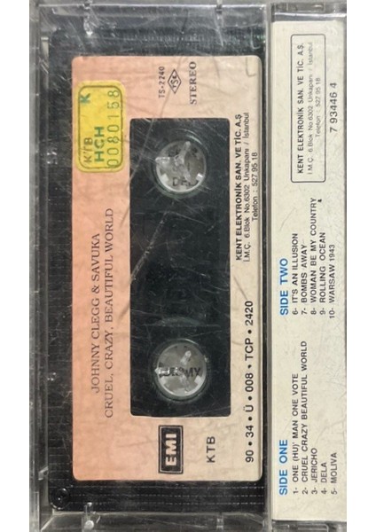 Kaset Johnny Clegg & Savuka Cruel, Crazy, Beautiful World Kaset fiyatları