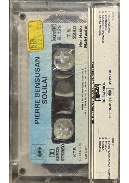 Kaset Pierre Bensusan Solilai Kaset fiyatları