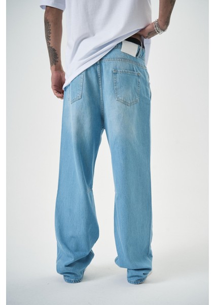 Erkek Washed Baggy Pantolon K.mavi