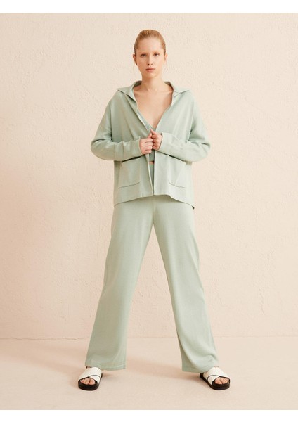 Mavi Oversize Pamuklu Ceket