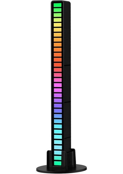 Sese Duyarlı 32 LED Şarjlı Rgb Ekolayzer 8 Mod Ambiyans Çubuğu
