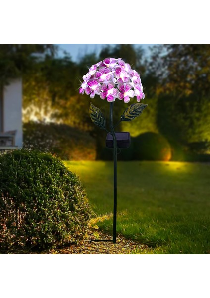 Güneş Enerjili Ortanca Çiçeği Bahçe Balkon Teras Dekoratif LED Aydınlatma Solar Hydrangea Light