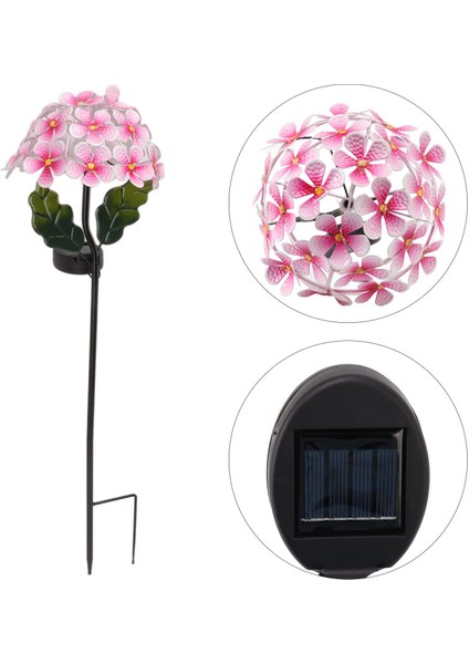 Güneş Enerjili Ortanca Çiçeği Bahçe Balkon Teras Dekoratif LED Aydınlatma Solar Hydrangea Light
