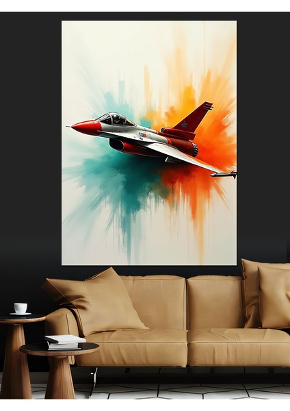 Modern Jet ve Hareket Illüstrasyonu Dekoratif Kanvas - Mdf Ahşap Tablo fiyatları