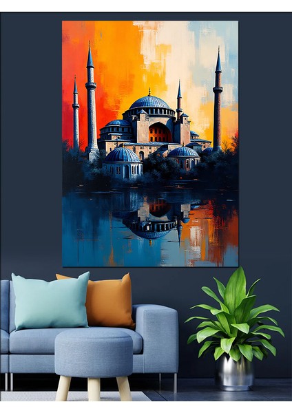 Sultanahmet Camii Yansıması Dekoratif Kanvas - Mdf Ahşap Tablo fiyatları
