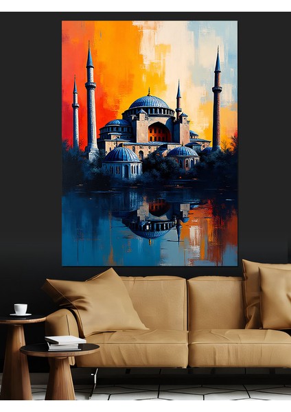 Sultanahmet Camii Yansıması Dekoratif Kanvas - Mdf Ahşap Tablo modelleri