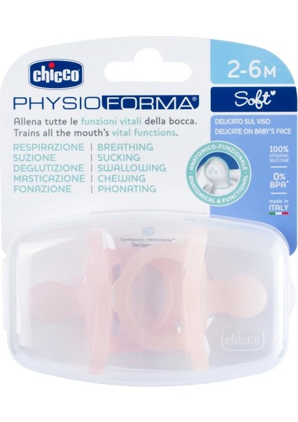 Physioforma Soft 2'li Silikon Emzik 2- 6 Ay Kız
