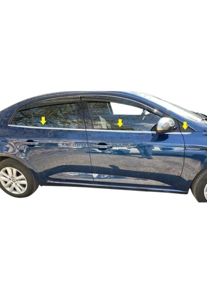 Renault Megane 4 Cam Çıtası Alt - Krom (6 Parça) | 2016 ve Sonrası, SD fiyatları