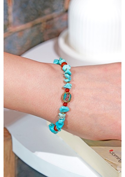 Kadın Doğaltaş Çok Renkli Bileklik