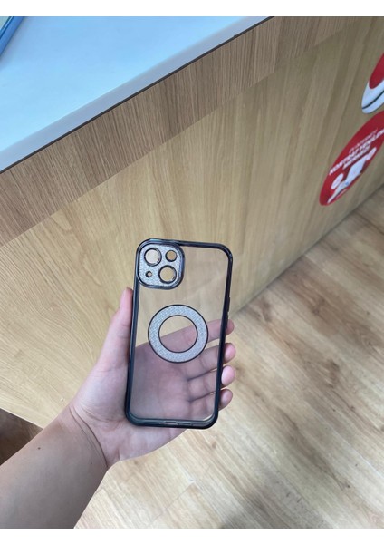 Apple Iphone 14 / 13 Uyumlu Magsafe Destekli Taşlı Telefon Kılıfı