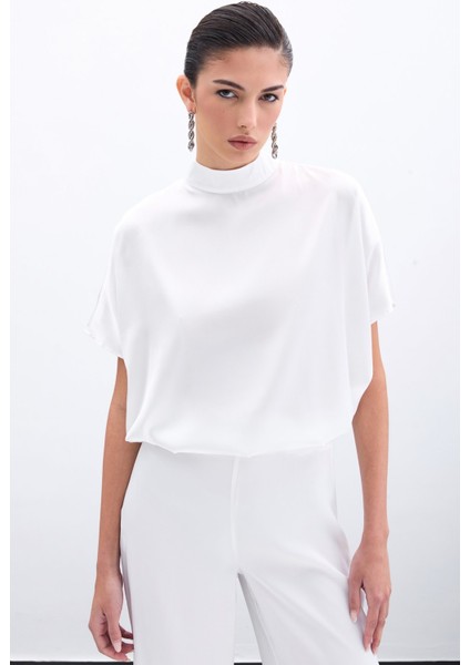 Yarasa Kol Salaş Bluz - Ekru fiyatları