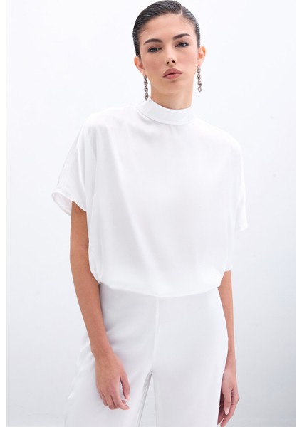 Yarasa Kol Salaş Bluz - Ekru modelleri