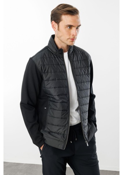 Erkek Önü Kapitone Eşofman Üstü Siyah fiyatları