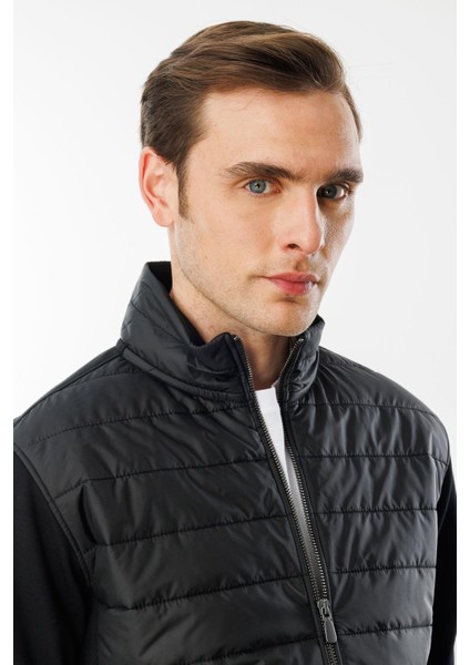 Erkek Önü Kapitone Eşofman Üstü Siyah modelleri