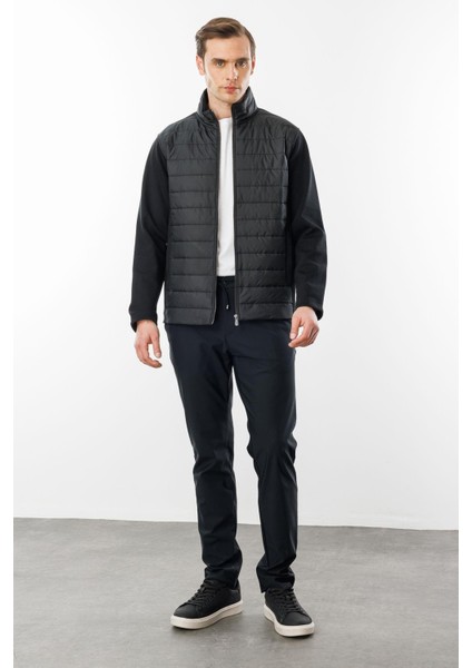 Erkek Önü Kapitone Eşofman Üstü Siyah indirimleri