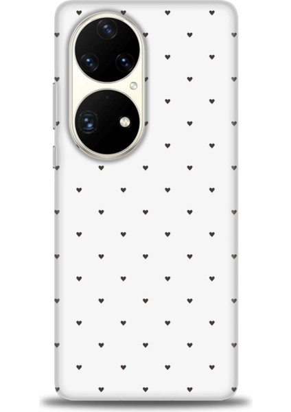 Huawei P50 Pro Kılıf Hd Baskılı - Minik Siyah Kalp