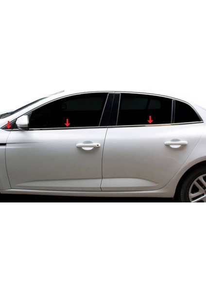 Renault Megane 4 Cam Çıtası Alt - Krom (6 Parça) | 2016 ve Sonrası, HB fiyatları