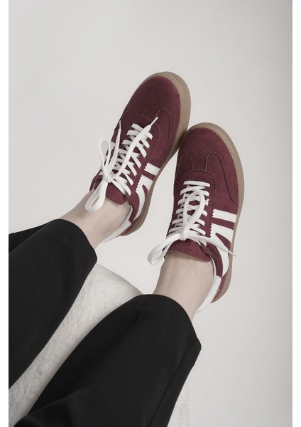 Elisa Kauçuk Taban Kadın Spor Ayakkabı Bordo