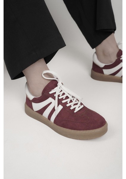 Elisa Kauçuk Taban Kadın Spor Ayakkabı Bordo modelleri