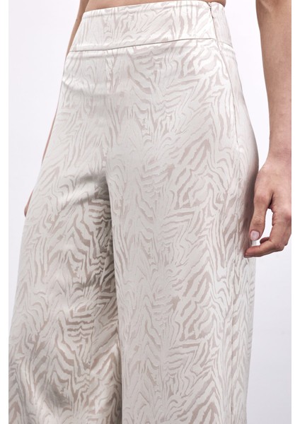 Zebra Desenli Pantolon - Bej modelleri