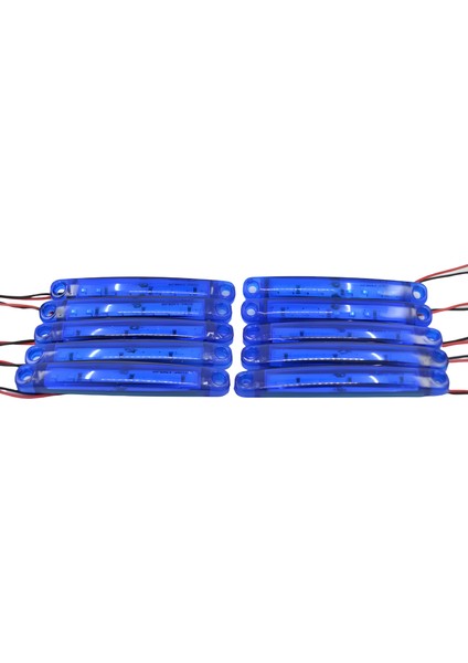 10 Adet Mavi Parmak Lamba 9 LED 12V 24V