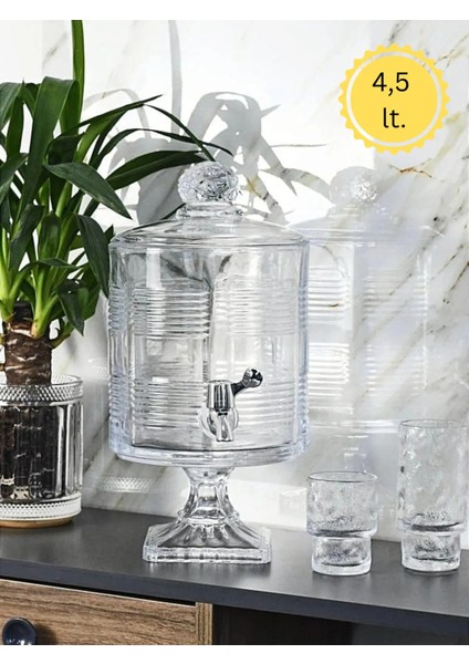 4,5 Litre Cam Sebil Ayaklı