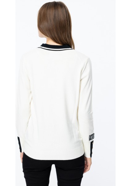 45913 Onteks V Yaka Kolları Düğme Detaylı Hırka fırsatları