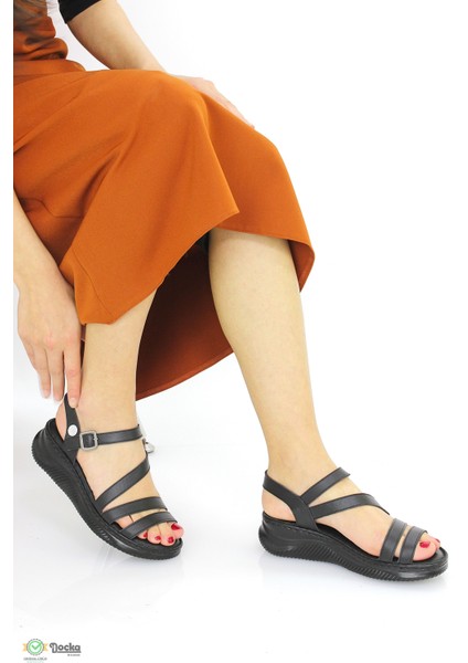 Kadın Deri Ortopedik Günlük Sandalet M26YS2365 fırsatları