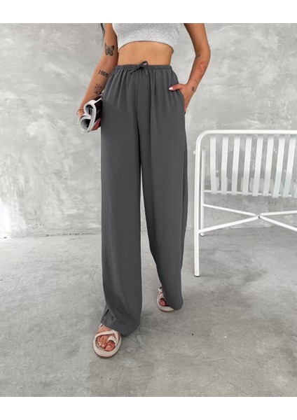 Ayrobin Oversize Kadın Pantalon - Füme fırsatları