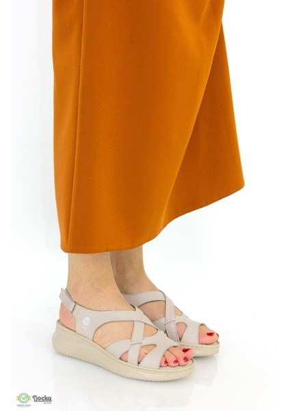 Kadın Deri Ortopedik Günlük Sandalet M26YS2370 fırsatları