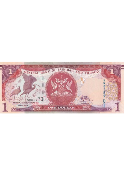 Trinidad ve Tobago, 1 Dolar (2006) P#46 Çil Eski Yabancı Kağıt Para