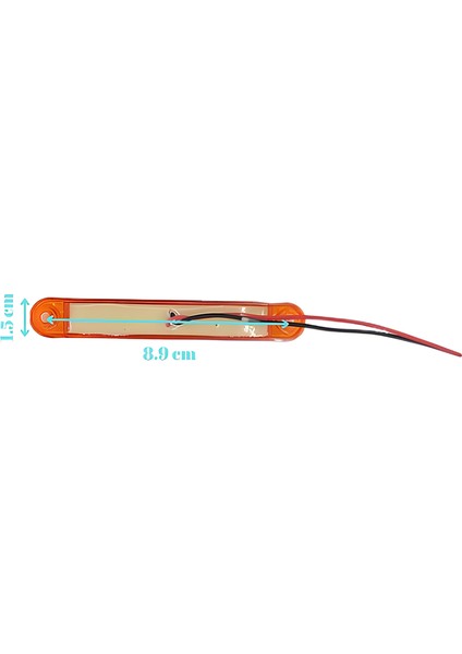 10 Adet Sarı Parmak Lamba 9 LED 12V 24V