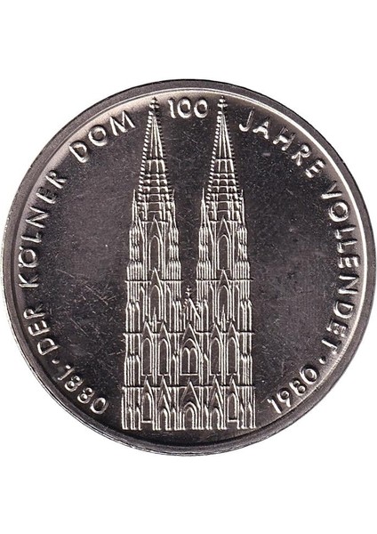Batı Almanya, 5 Mark 1980 (Köln Katedrali) Hatıra Çil Eski Yabancı Madeni Para fiyatları