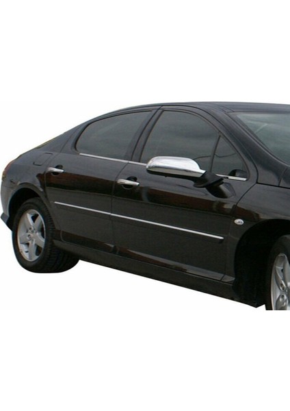 Peugeot 407 Krom Cam Çıtası 2004 Ve Üzeri 4 Prç P.çelik